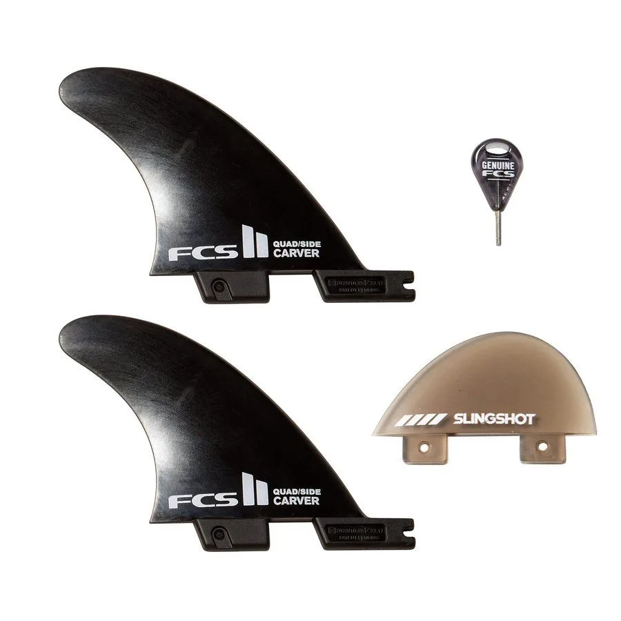 Gremlin Fin Pack (2 x FCSII Carver Quad Side Byte, small & 1 x 2" nub fin) - Slingshot Bulgaria Official Image 1